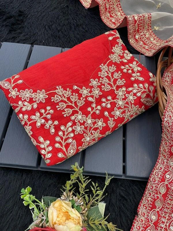 KC 865 Sarees wholesale SOFT ORGANZA - Ethnicaa thumbnail 6