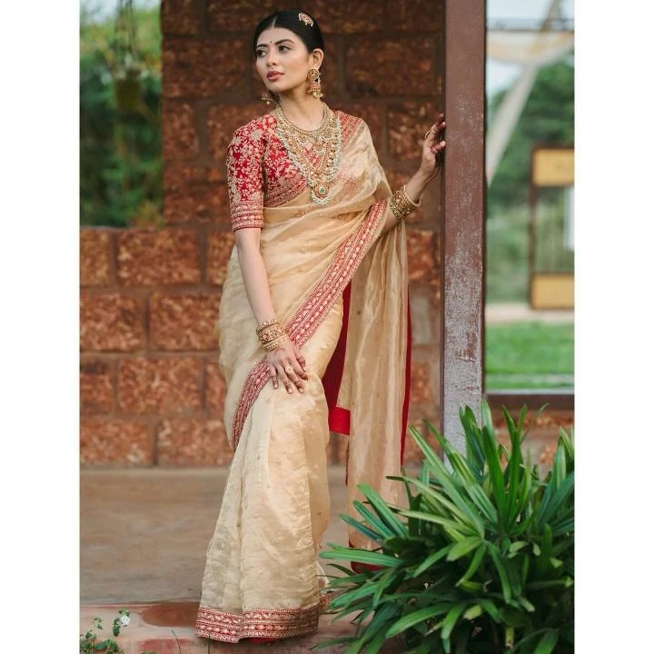 KC 865 Sarees wholesale SOFT ORGANZA - Ethnicaa thumbnail 4