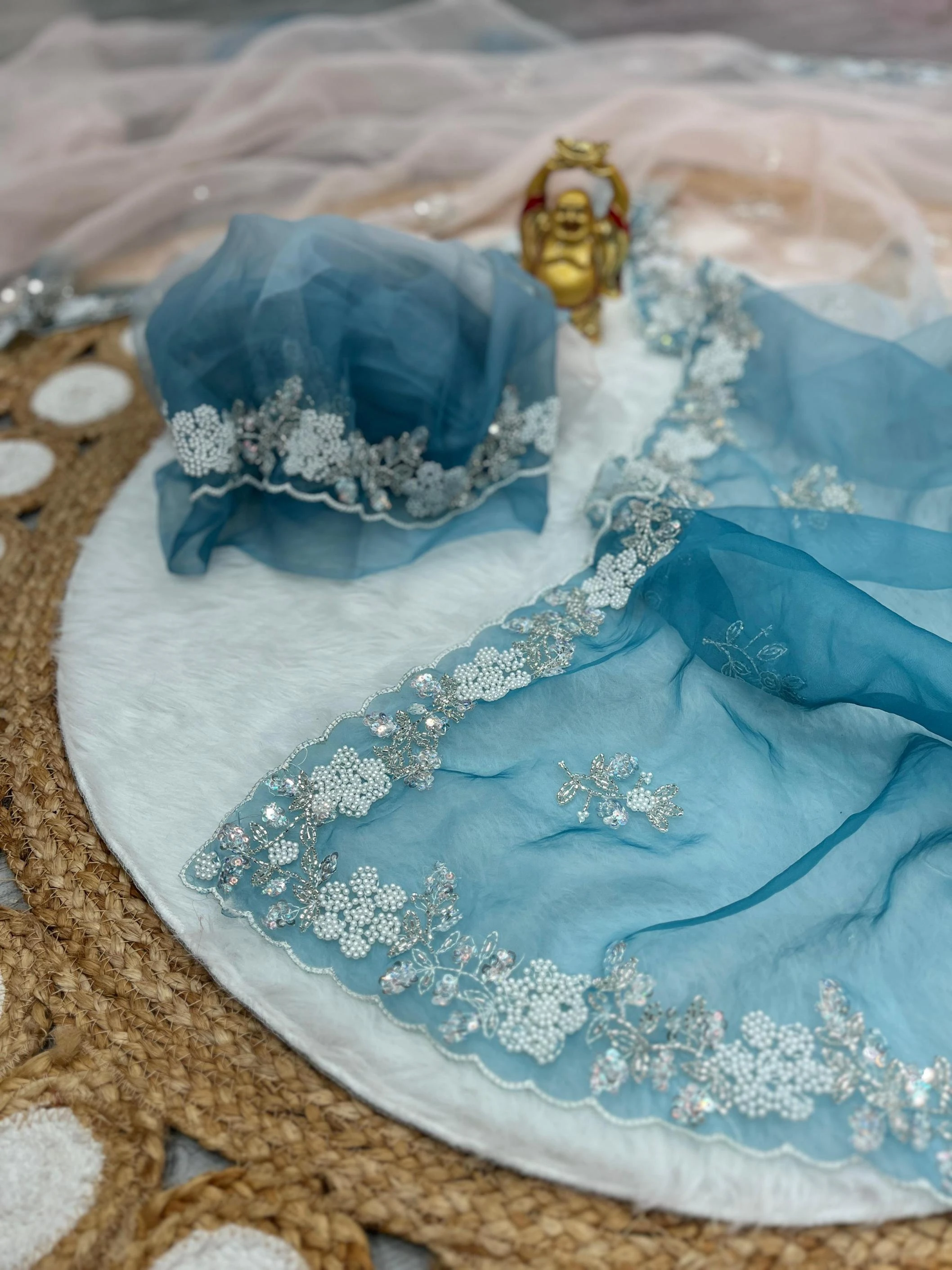 KC 897 Sarees wholesale SHINEY ORGANZA - Ethnicaa thumbnail 11