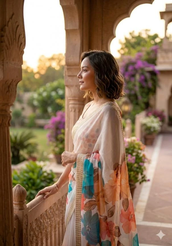 KC 909 Sarees wholesale SATIN GEORGETTE - Ethnicaa thumbnail 10