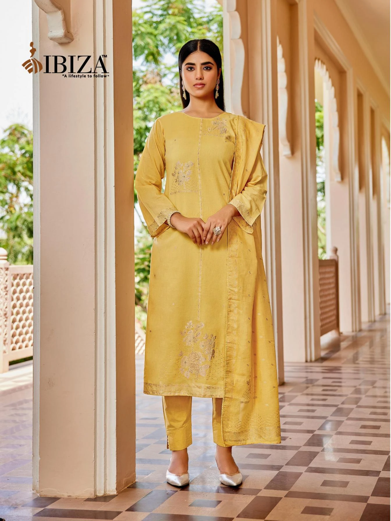 KHANAK Salwar Suits wholesale MUL CHANDERI JACQUARD - Ethnicaa thumbnail 3