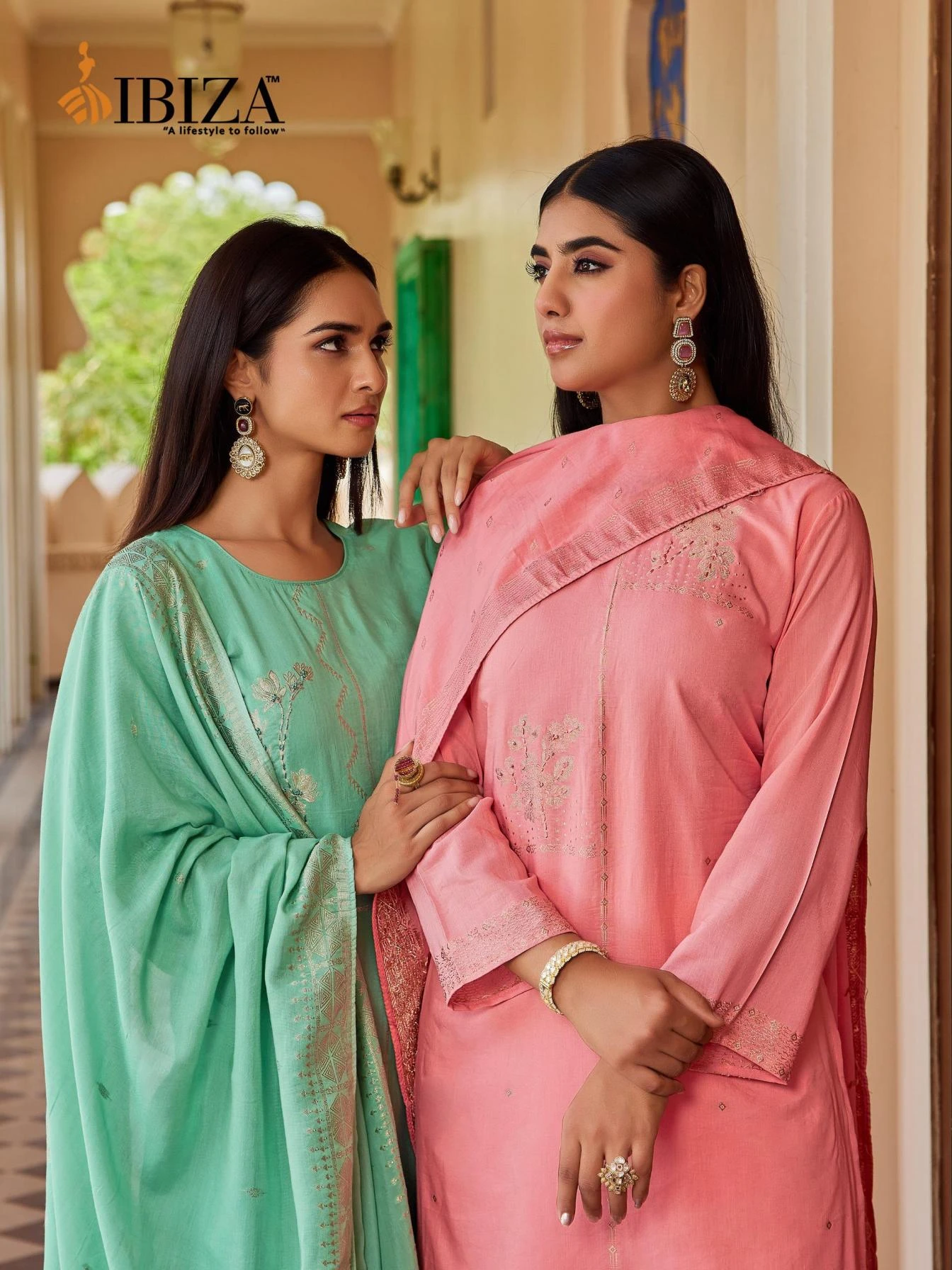 KHANAK Salwar Suits wholesale MUL CHANDERI JACQUARD - Ethnicaa thumbnail 4