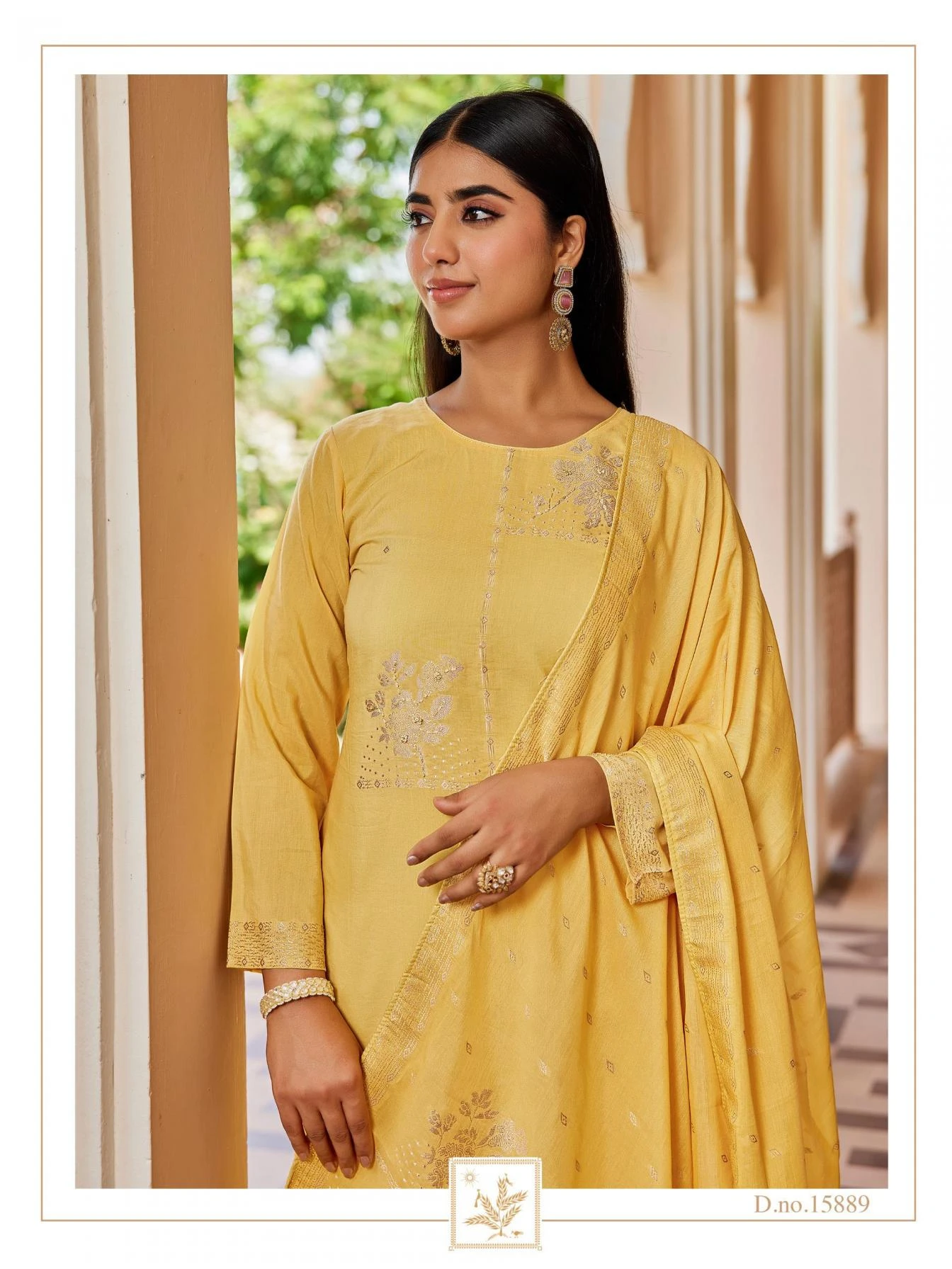 KHANAK Salwar Suits wholesale MUL CHANDERI JACQUARD - Ethnicaa thumbnail 7