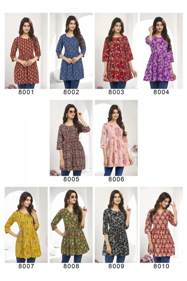 ZARA VOL 8 Kurti wholesale COTTON - Ethnicaa thumbnail 11