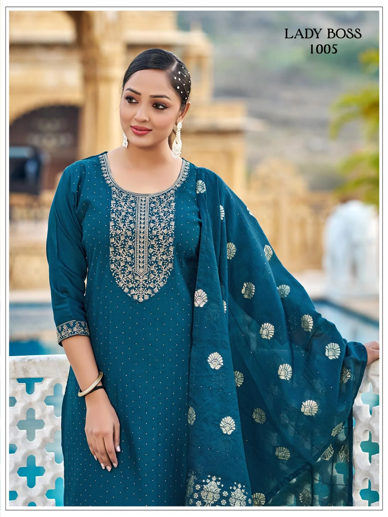 LADY BOSS Kurti wholesale VERTICAN SILK - Ethnicaa thumbnail 4