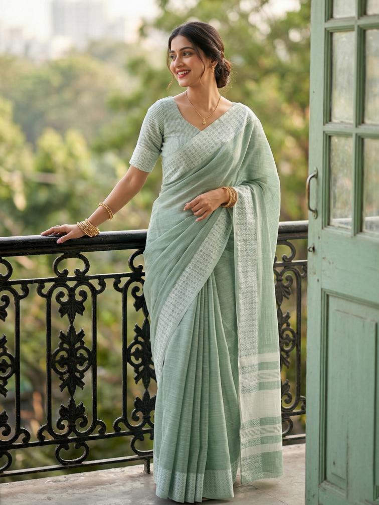 LINEN LOOMS VOL 2 Sarees wholesale LINEN COTTON - Ethnicaa