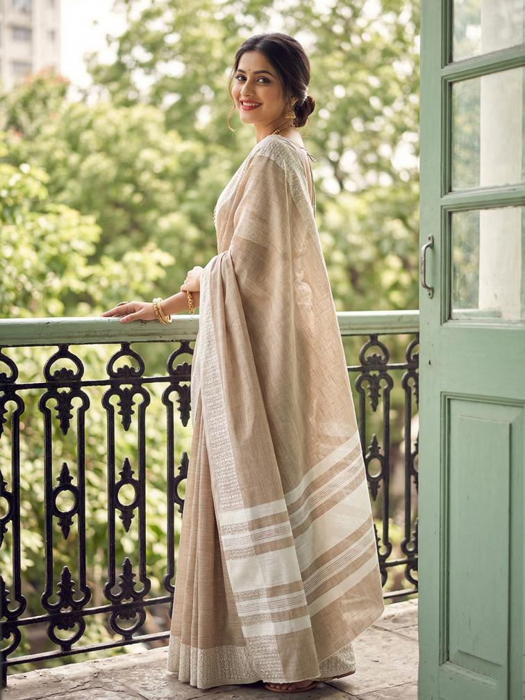 LINEN LOOMS VOL 2 Sarees wholesale LINEN COTTON - Ethnicaa thumbnail 9