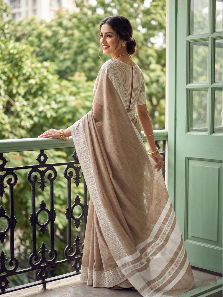 LINEN LOOMS VOL 2 Sarees wholesale LINEN COTTON - Ethnicaa thumbnail 10