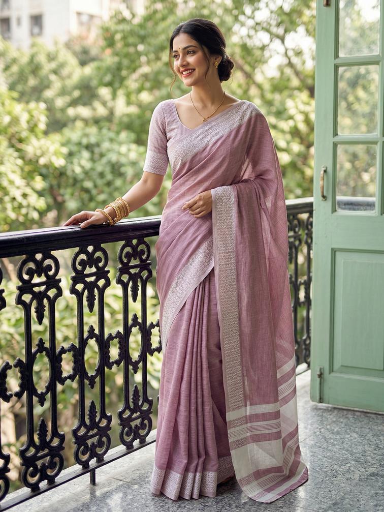 LINEN LOOMS VOL 2 Sarees wholesale LINEN COTTON - Ethnicaa thumbnail 12
