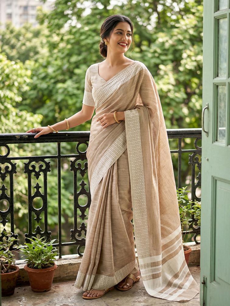 LINEN LOOMS VOL 2 Sarees wholesale LINEN COTTON - Ethnicaa thumbnail 15
