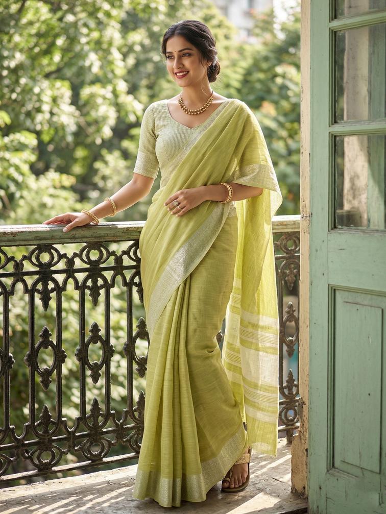 LINEN LOOMS VOL 2 Sarees wholesale LINEN COTTON - Ethnicaa thumbnail 17