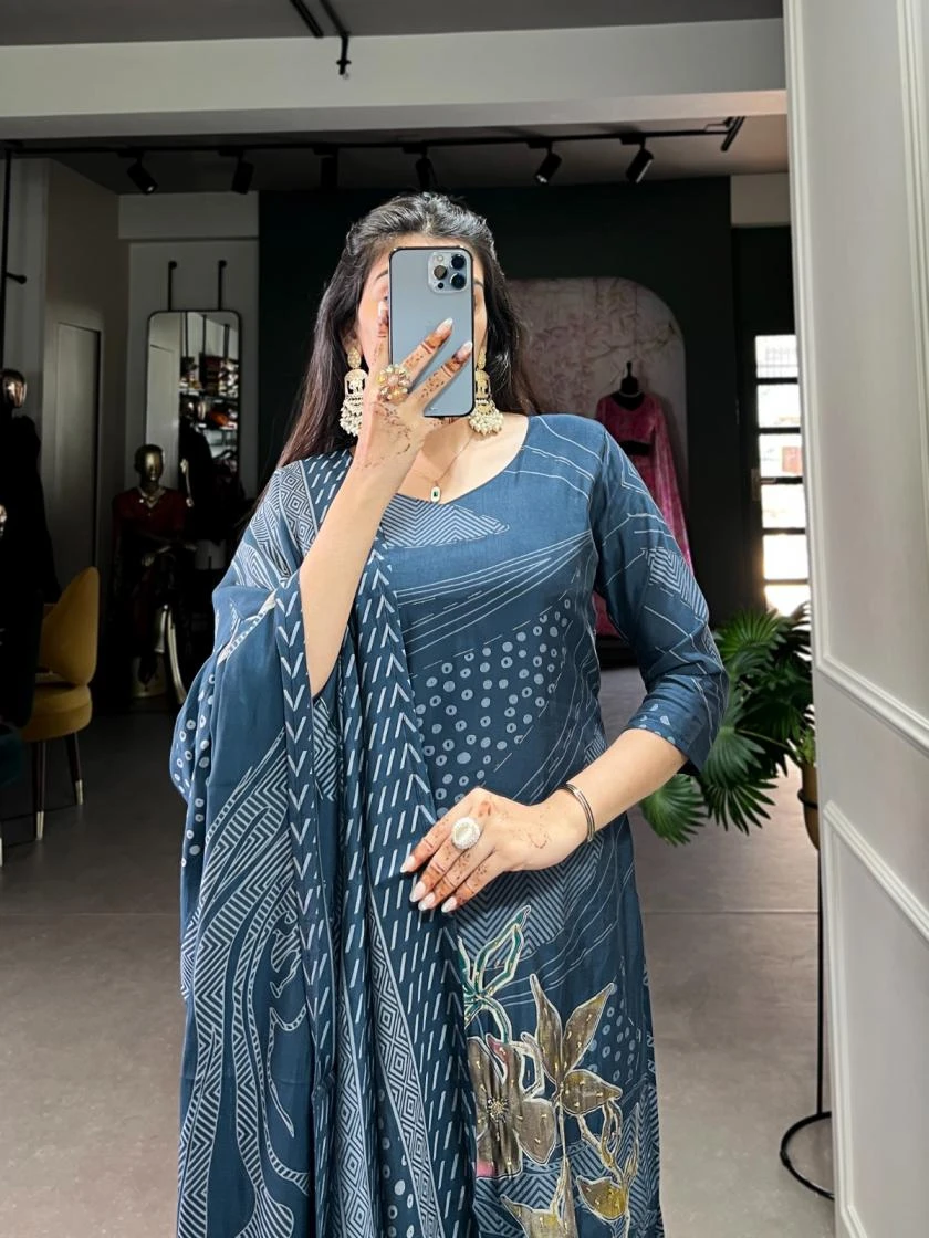 LIVAA Salwar Suits wholesale Roman Silk - Ethnicaa thumbnail 6