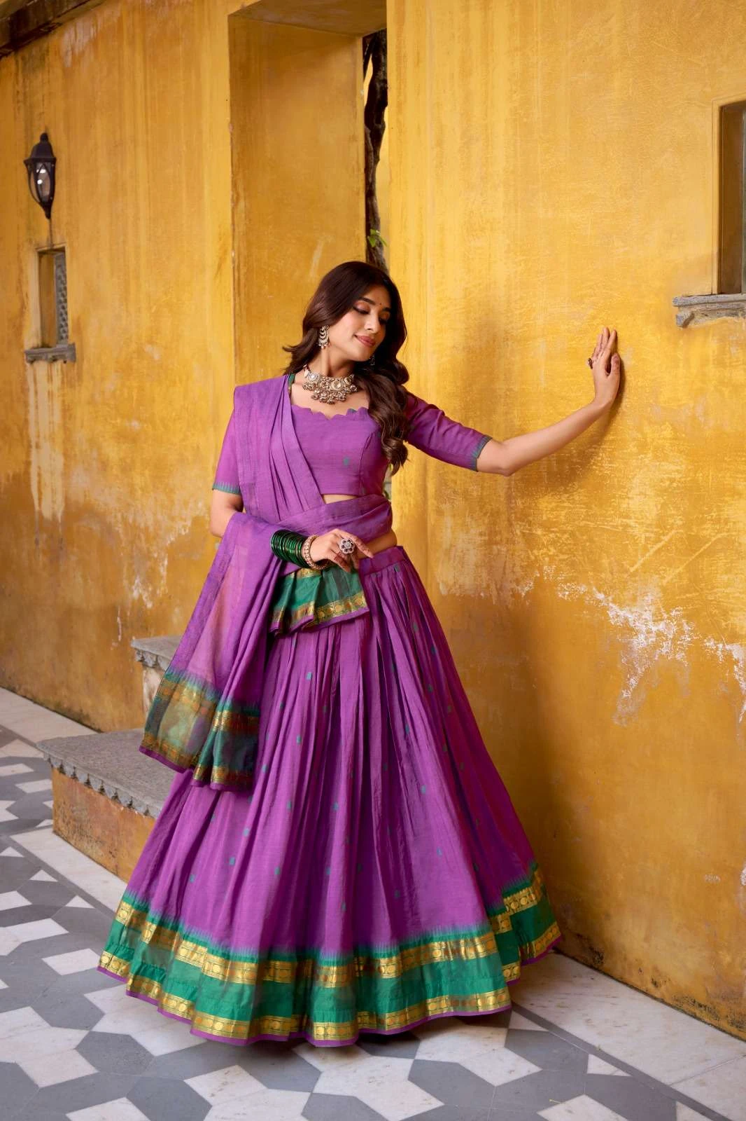 LNB1904 Lahanga wholesale CHANDERI - Ethnicaa thumbnail 16