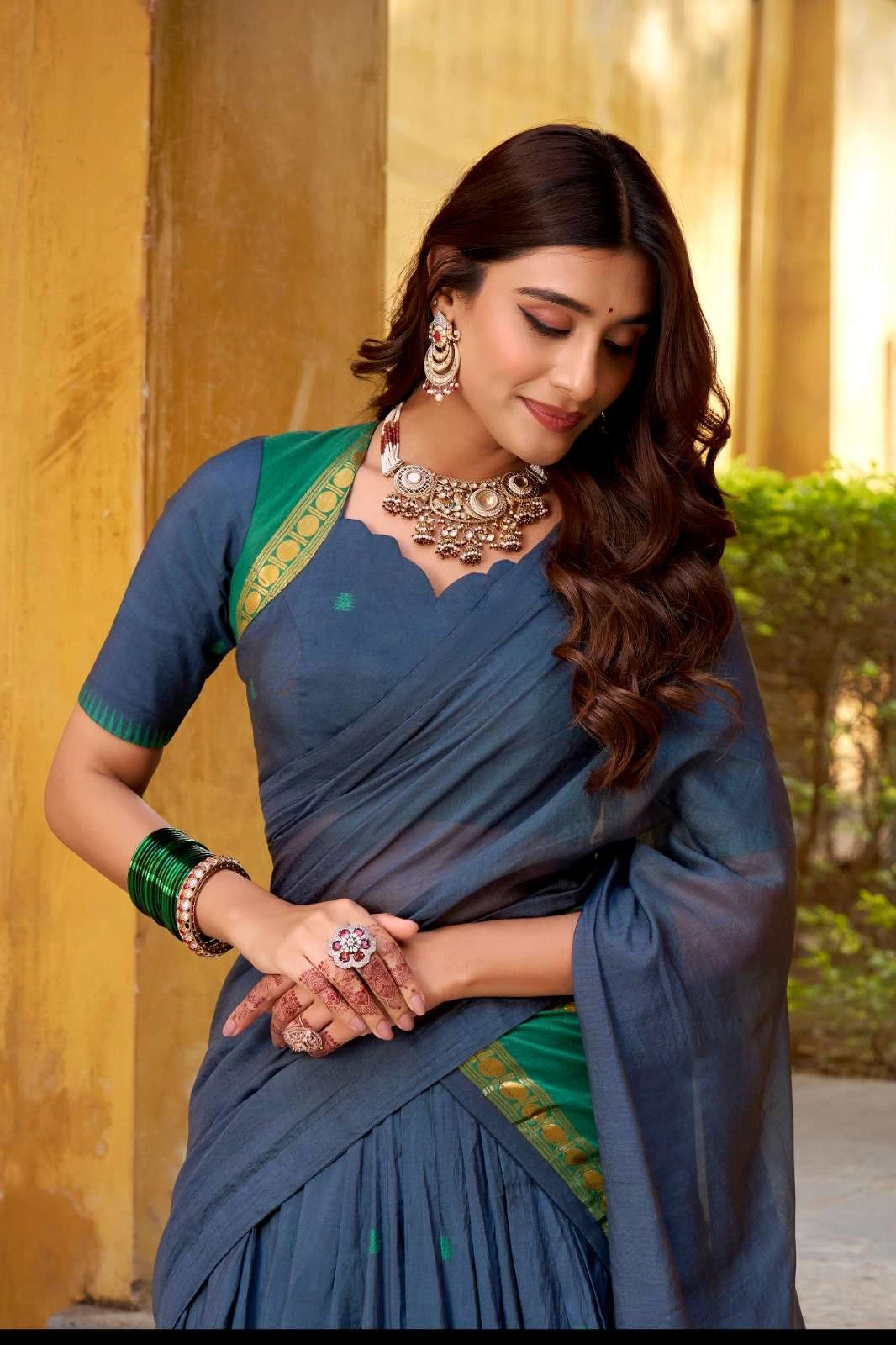 LNB1904 Lahanga wholesale CHANDERI - Ethnicaa thumbnail 2