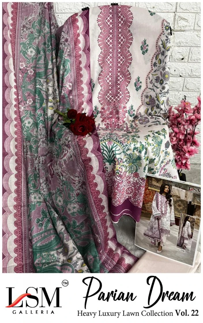 PARIAN DREAM HEAVY LUXURY LAWN COLLECTION VOL 22 Ethnic Wear wholesale COTTON - Ethnicaa