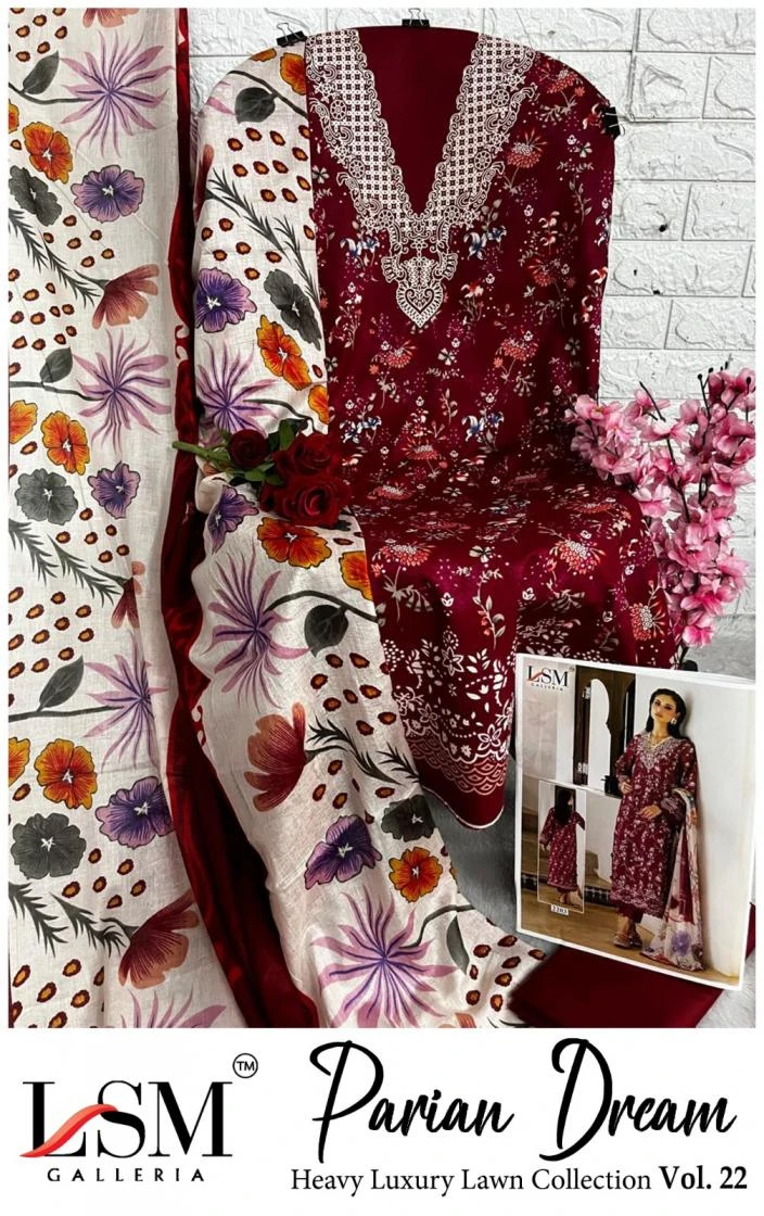 PARIAN DREAM HEAVY LUXURY LAWN COLLECTION VOL 22 Ethnic Wear wholesale COTTON - Ethnicaa thumbnail 13