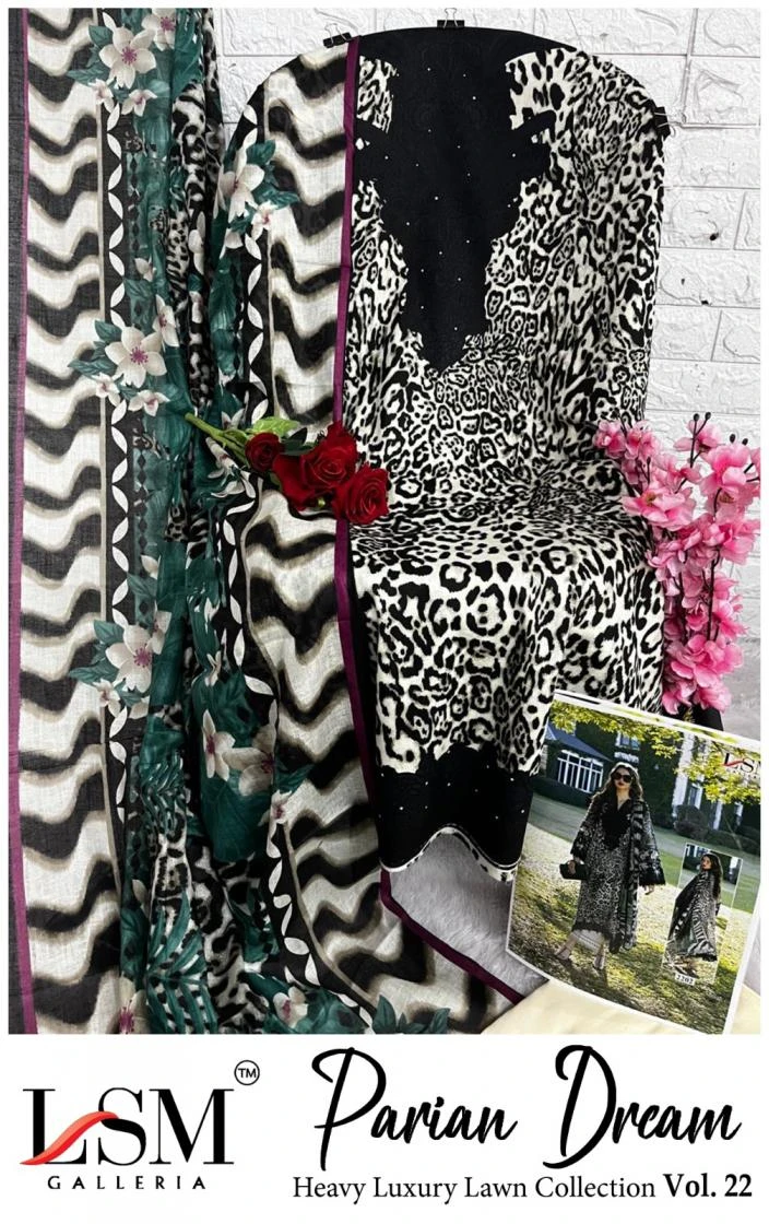 PARIAN DREAM HEAVY LUXURY LAWN COLLECTION VOL 22 Ethnic Wear wholesale COTTON - Ethnicaa thumbnail 14