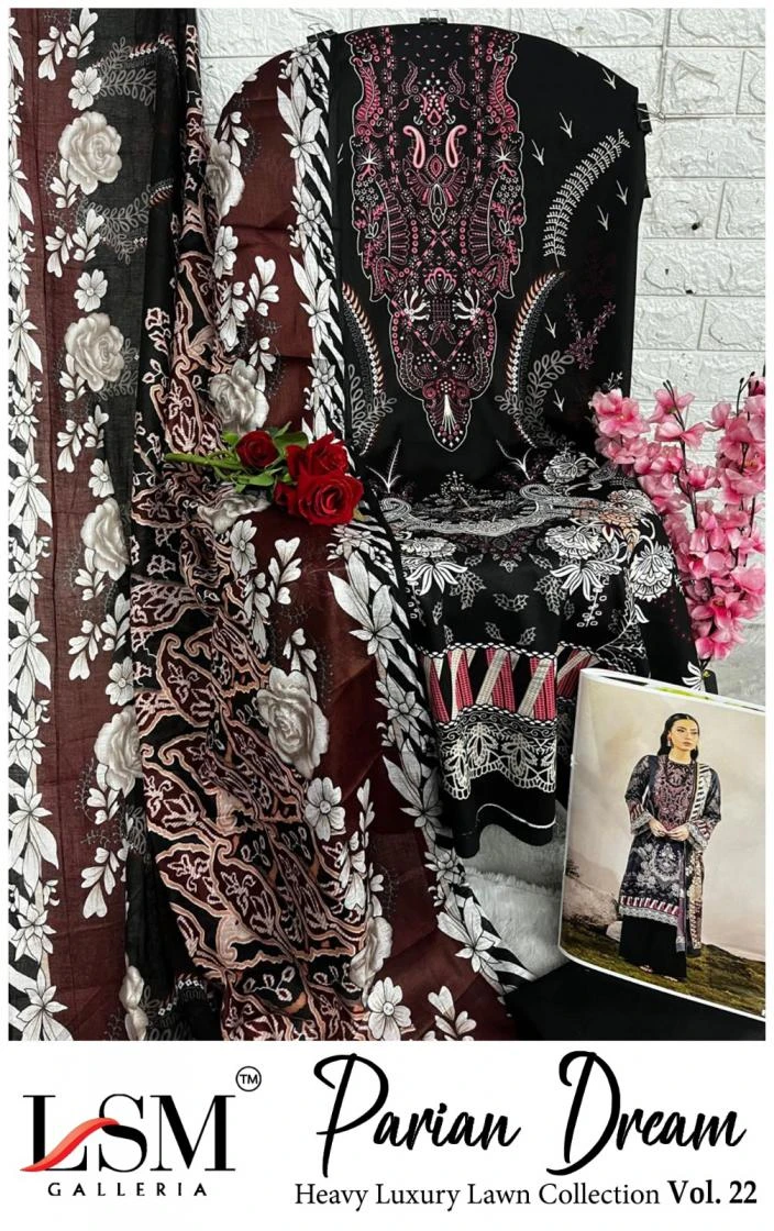 PARIAN DREAM HEAVY LUXURY LAWN COLLECTION VOL 22 Ethnic Wear wholesale COTTON - Ethnicaa thumbnail 8