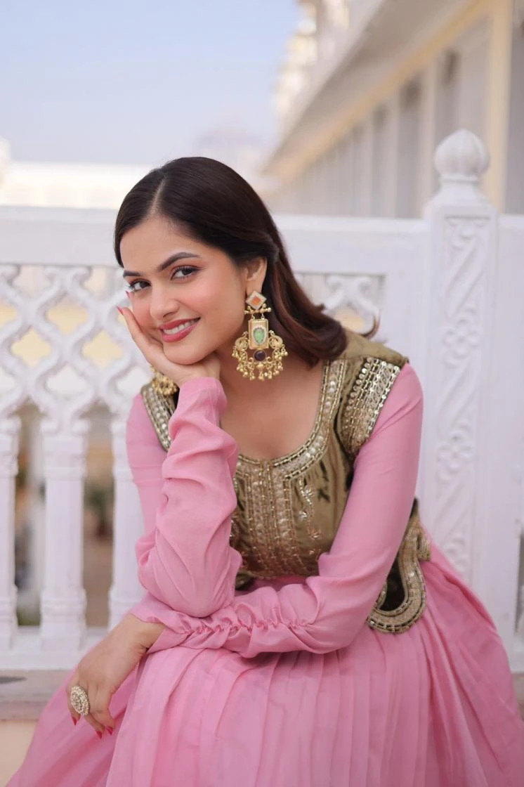 LW 9317 Gown wholesale MUL CHANDERI - Ethnicaa