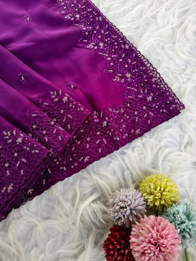 😍 Sarees wholesale OXY ORGANZA - Ethnicaa thumbnail 2