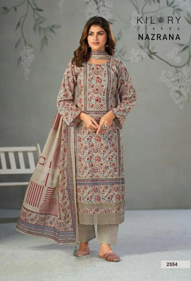 NAZRANA Salwar Suits wholesale PURE LAWN - Ethnicaa thumbnail 11