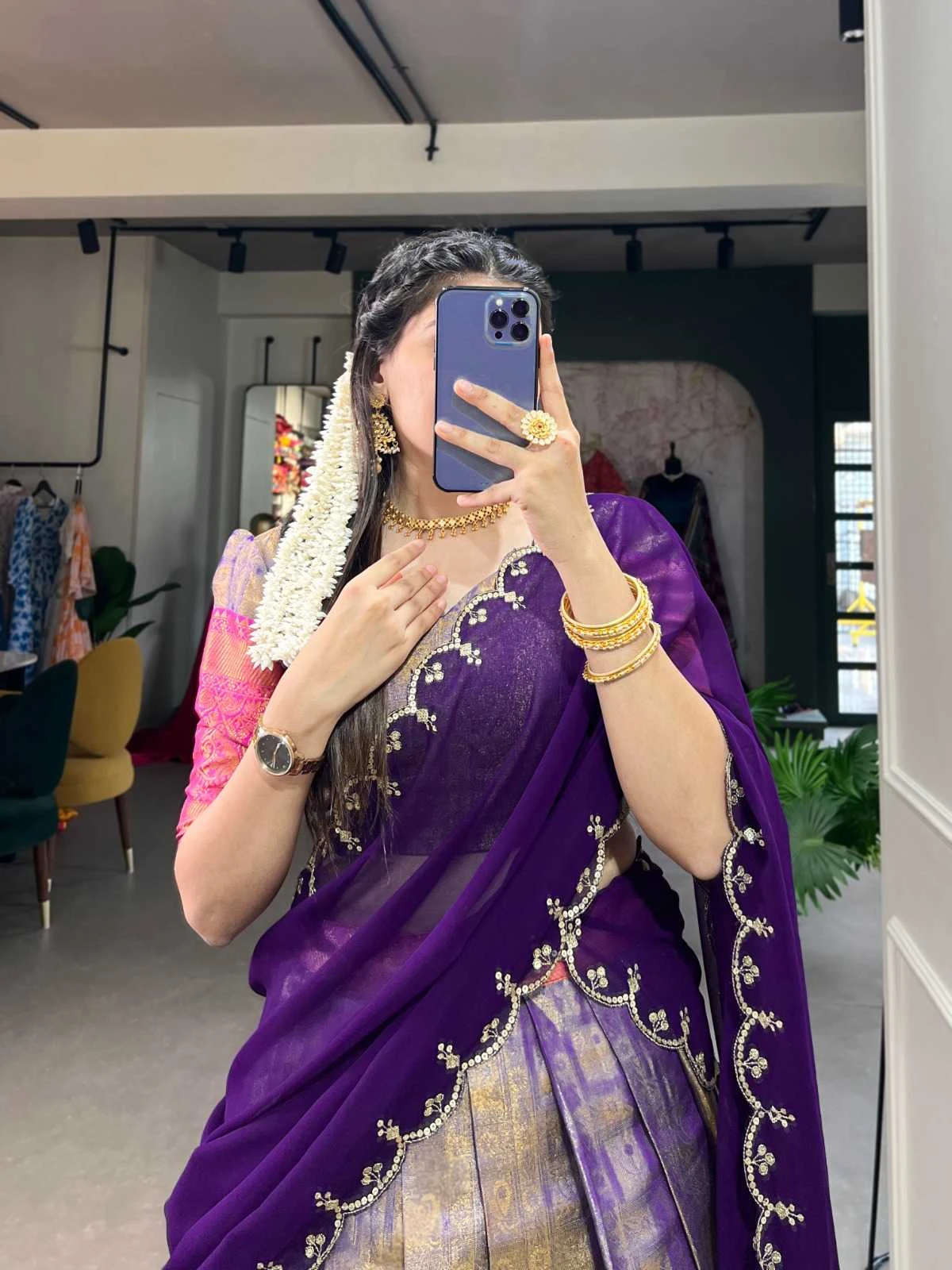 LNB2020 Lahanga wholesale Kanjivaram - Ethnicaa thumbnail 2