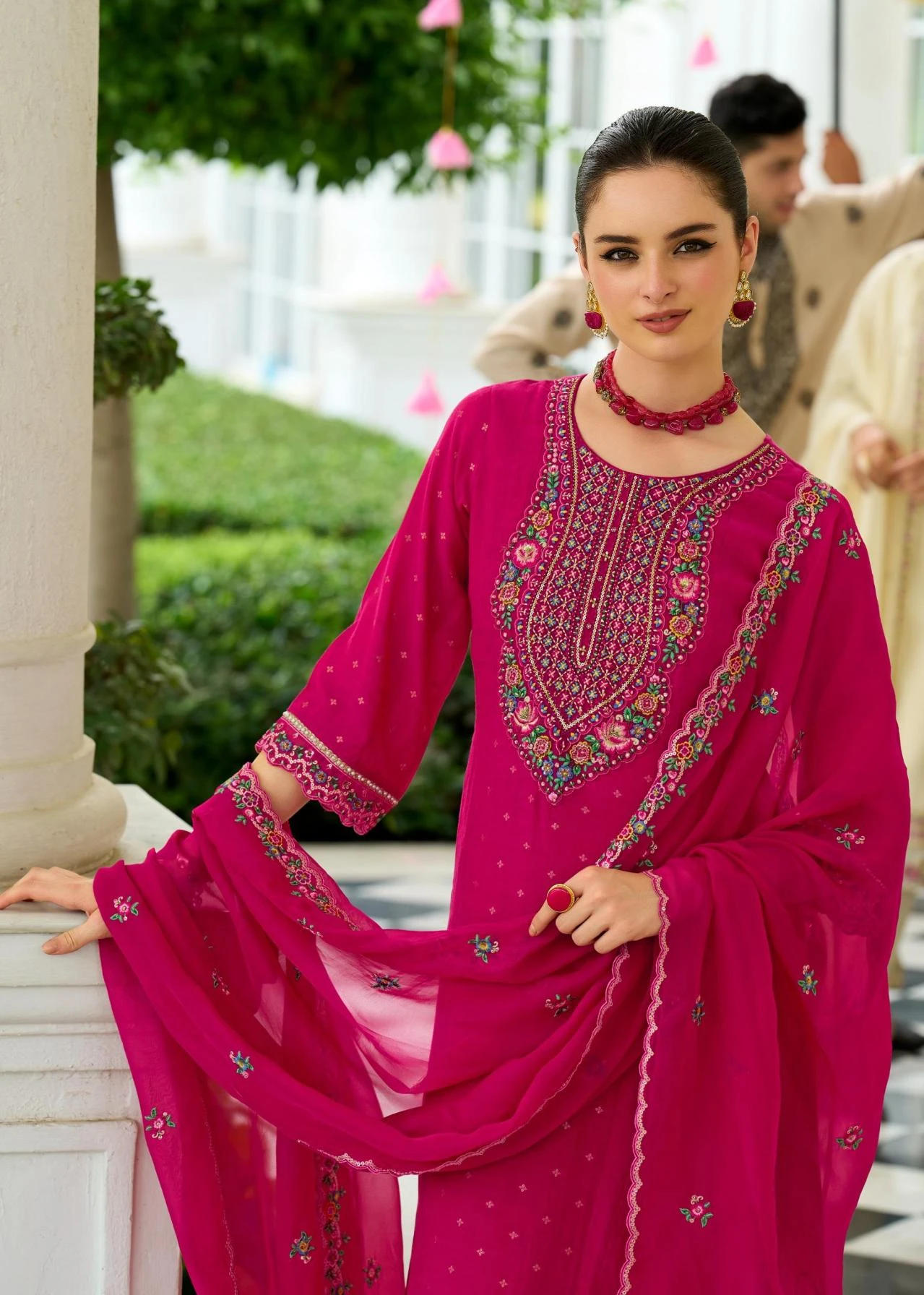 SAWARIYA Readymade Salwar Suits wholesale MUL CHANDERI JACQUARD - Ethnicaa thumbnail 5