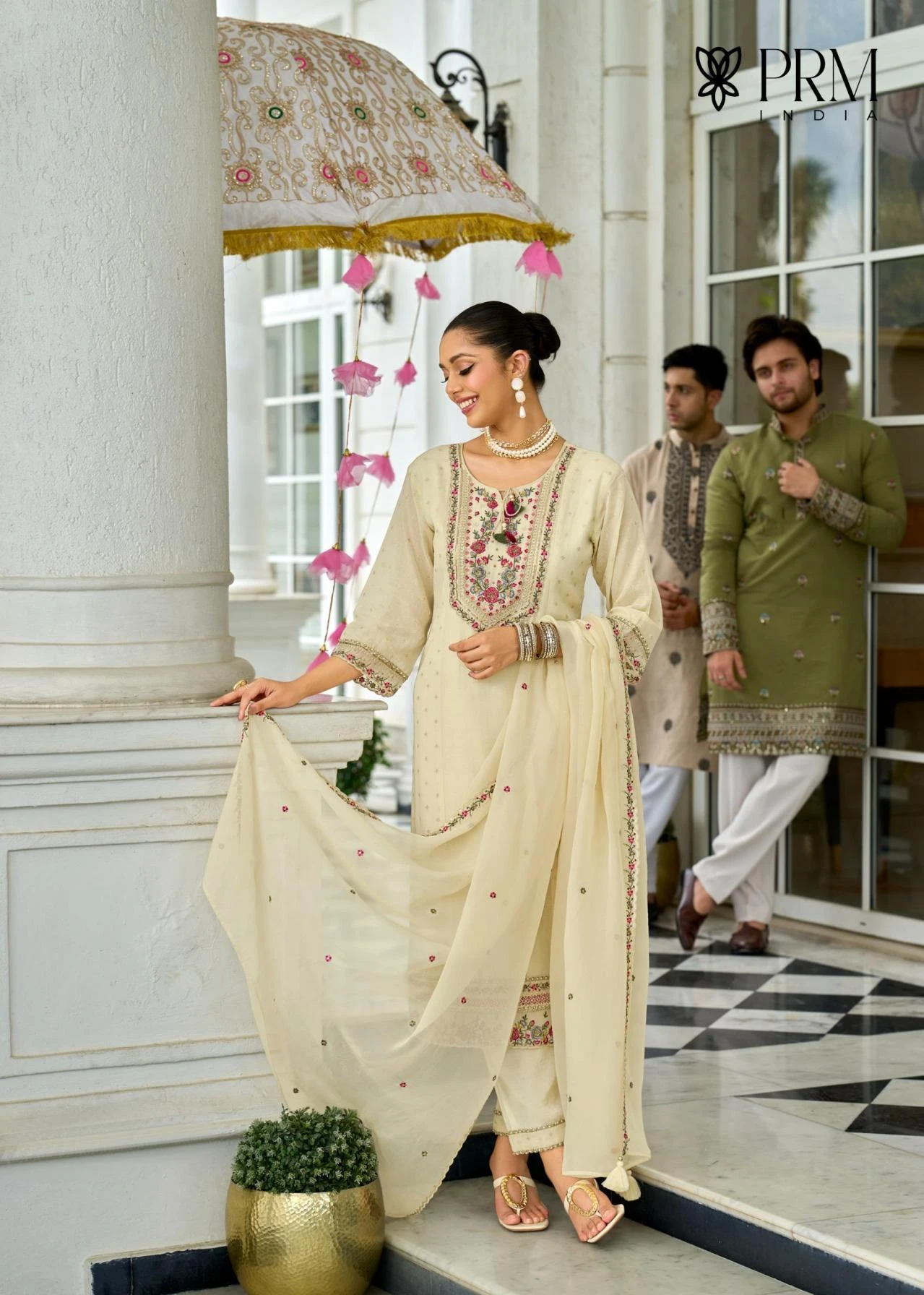 SAWARIYA Readymade Salwar Suits wholesale MUL CHANDERI JACQUARD - Ethnicaa thumbnail 3