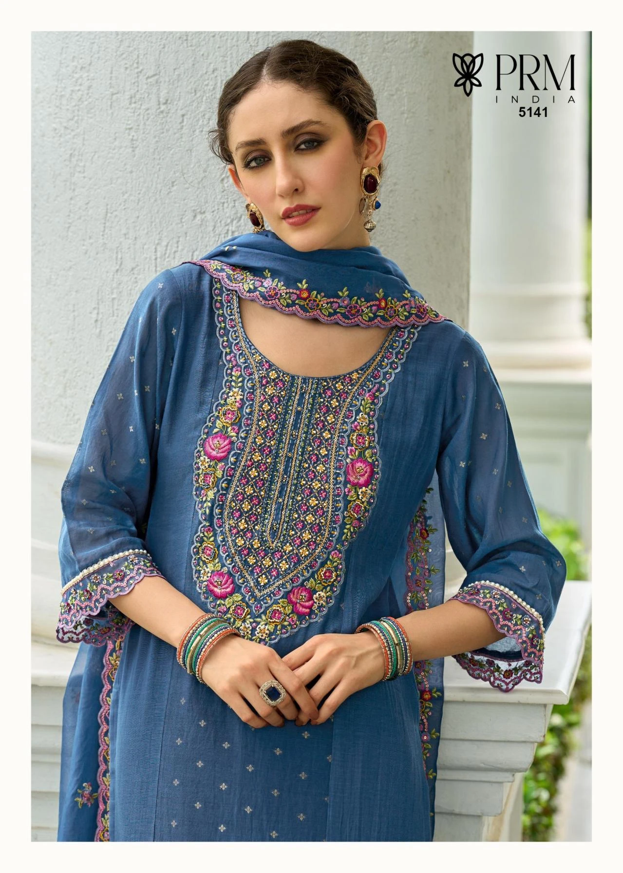 SAWARIYA Readymade Salwar Suits wholesale MUL CHANDERI JACQUARD - Ethnicaa thumbnail 8