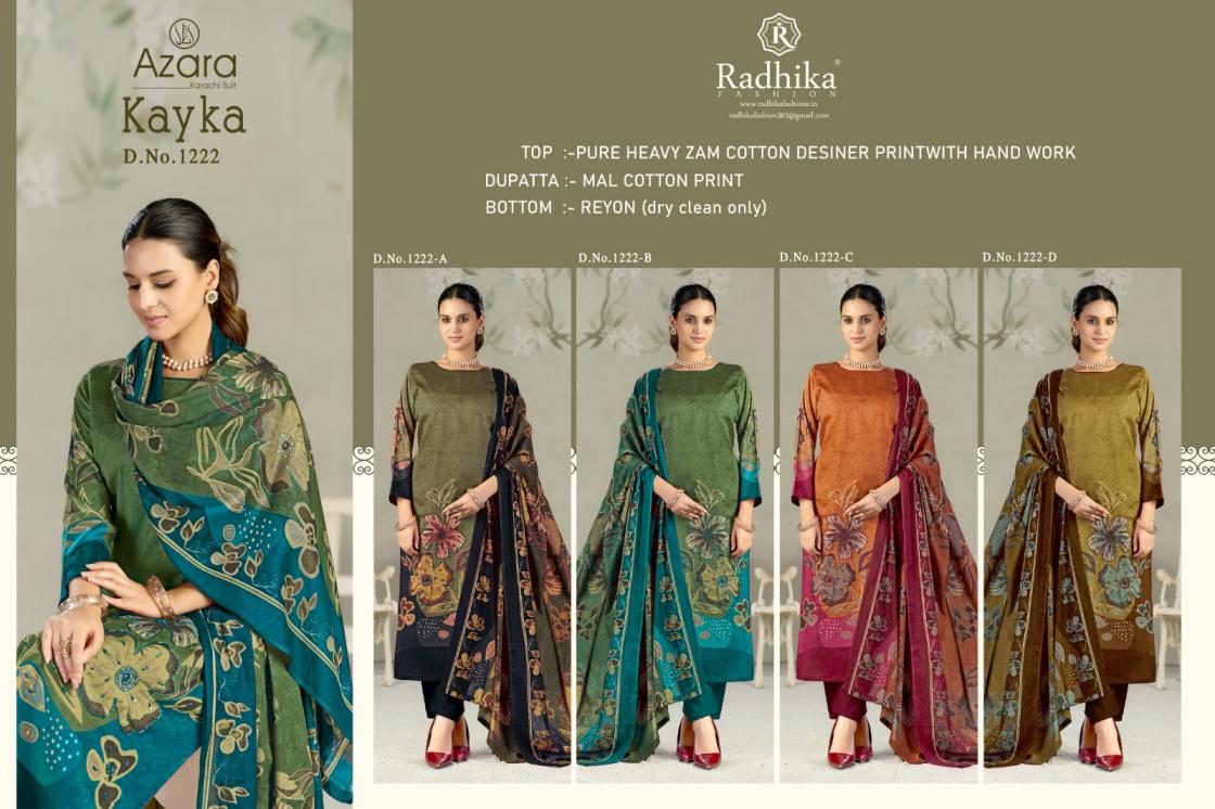 KAYKA 1222 Salwar Suits wholesale ZAM COTTON - Ethnicaa thumbnail 4