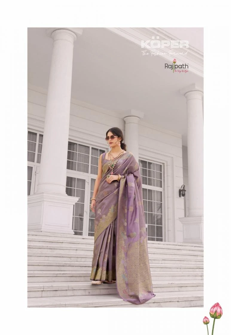 Buy KOPER sarees KURAA SILK Wholesale Surat Manufacturer - Ethnicaa