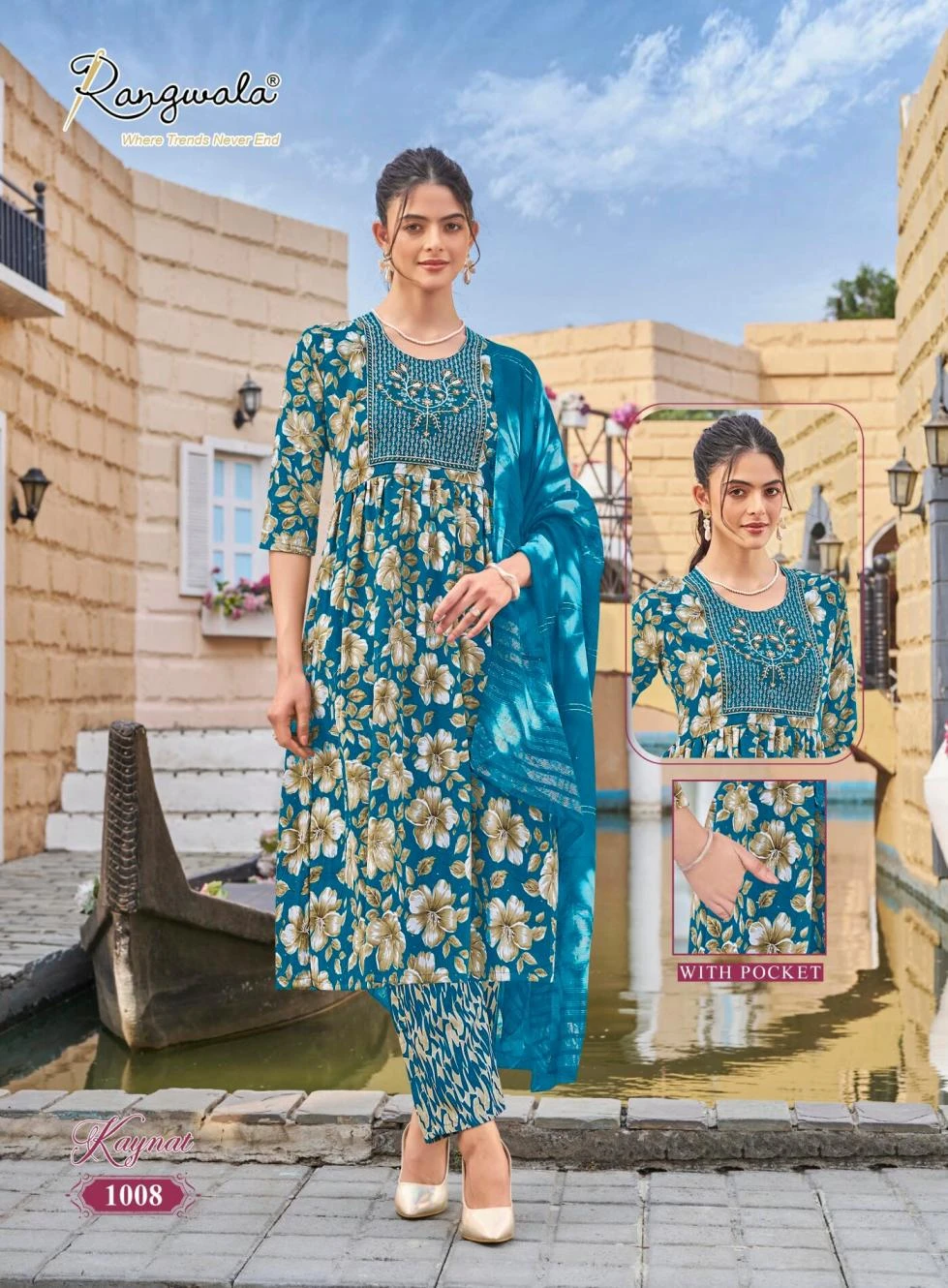 KAYNAT Readymade Salwar Suits wholesale RAYON - Ethnicaa thumbnail 6