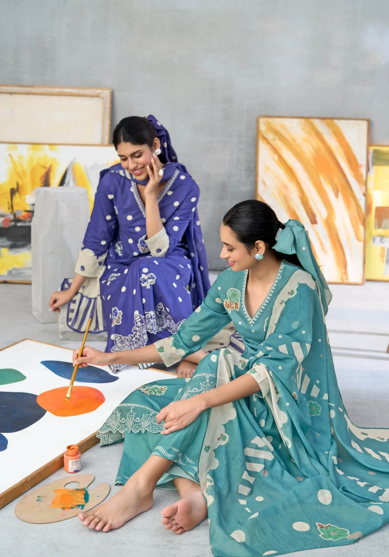 RANG ROOP Ethnic Wear wholesale COTTON - Ethnicaa thumbnail 2