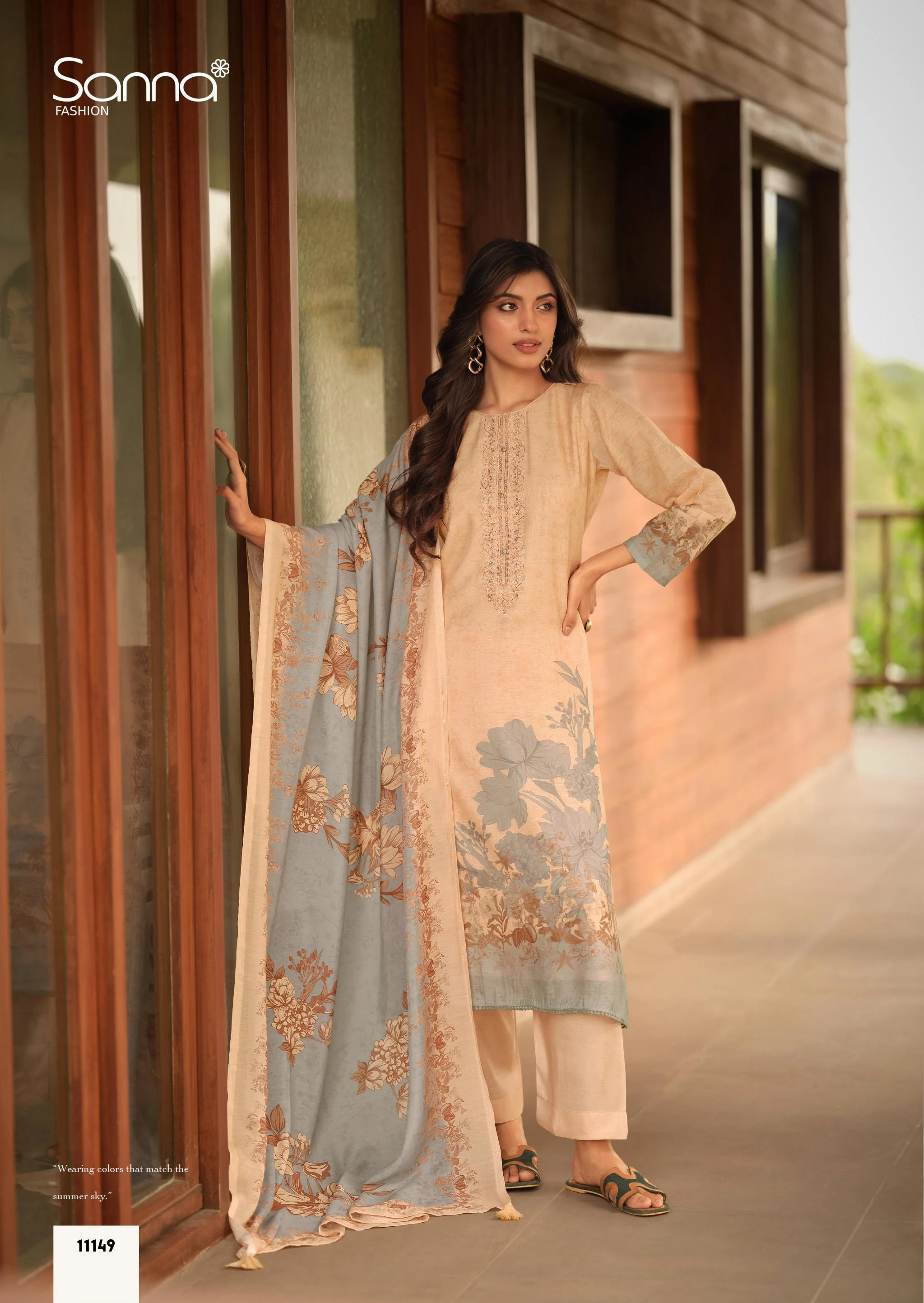 SAFIRA in LINEN | Salwar Suits | Ethnicaa Wholesale thumbnail 13