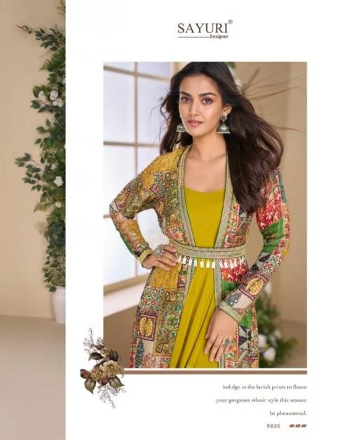 JANVI 5825 Gown wholesale GEORGETTE - Ethnicaa thumbnail 3