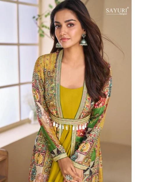 JANVI 5825 Gown wholesale GEORGETTE - Ethnicaa thumbnail 4