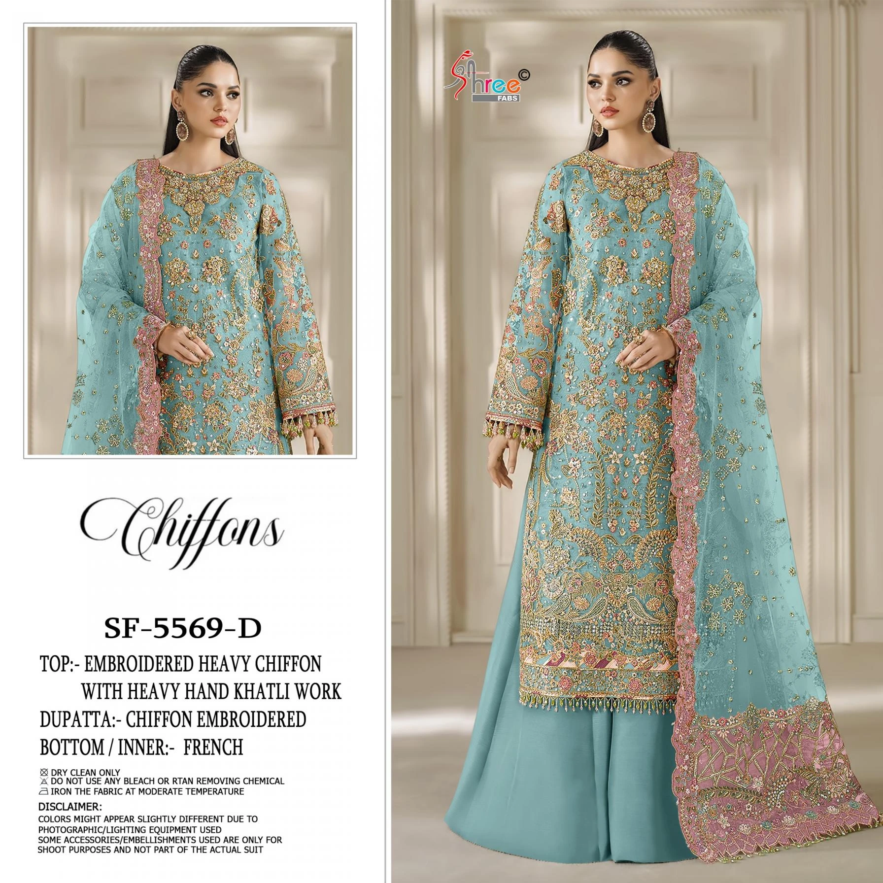 5569 Ethnic Wear wholesale CHIFFON - Ethnicaa thumbnail 3