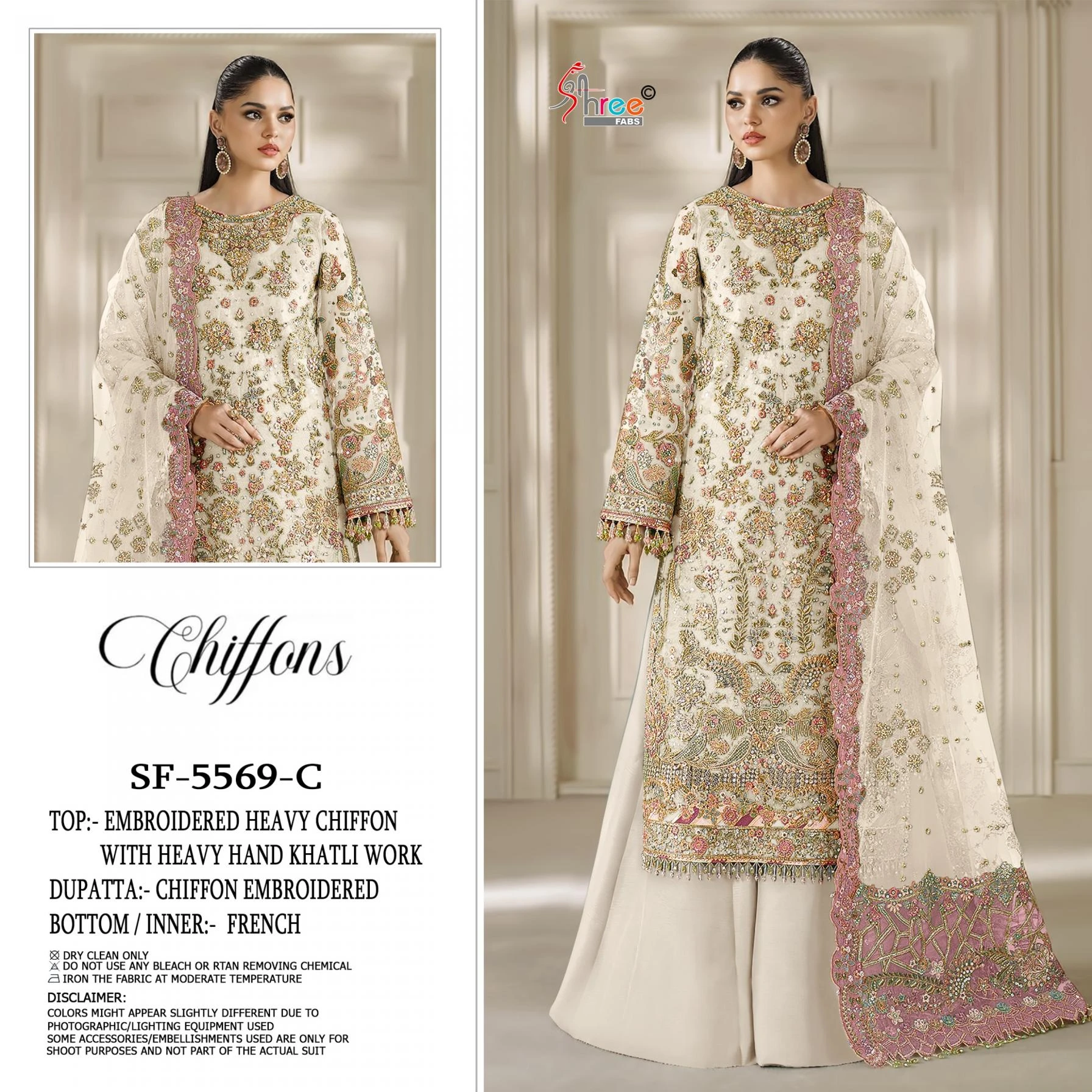 5569 Ethnic Wear wholesale CHIFFON - Ethnicaa thumbnail 4