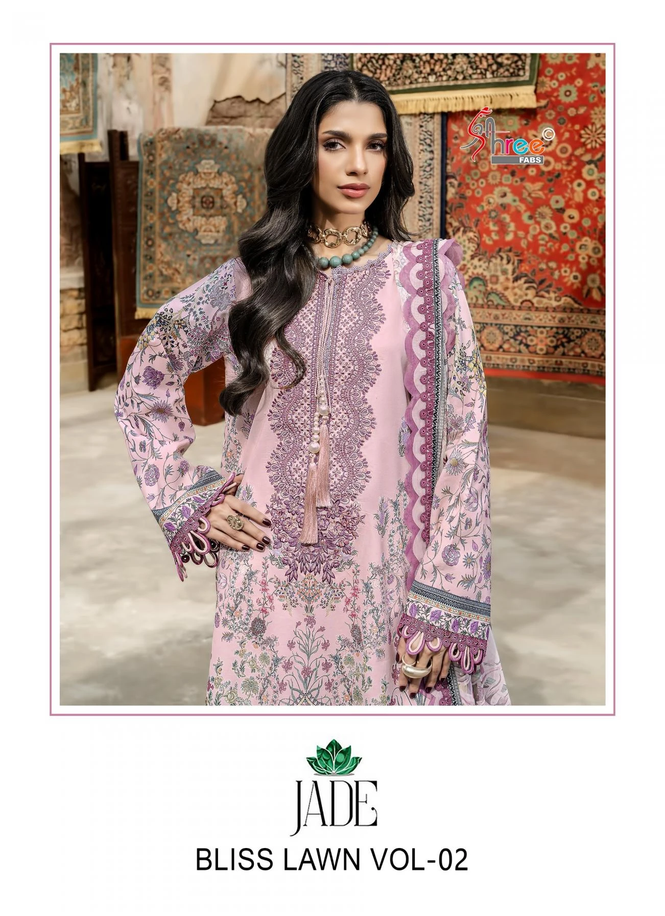 JADE BLISS LAWN VOL 2 Salwar Suits wholesale COTTON - Ethnicaa thumbnail 3
