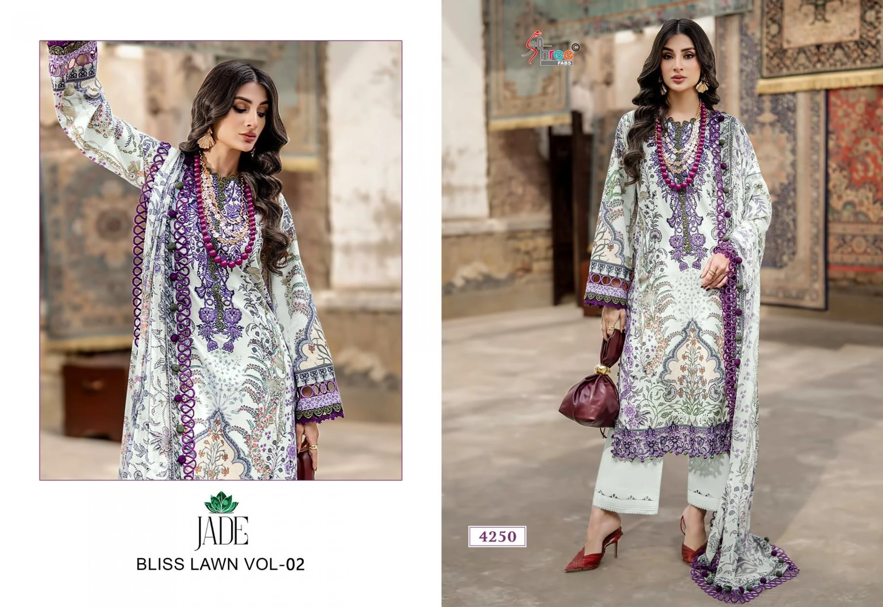 JADE BLISS LAWN VOL 2 Salwar Suits wholesale COTTON - Ethnicaa thumbnail 5