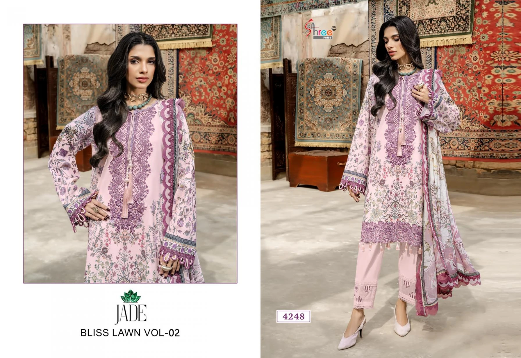 JADE BLISS LAWN VOL 2 Salwar Suits wholesale COTTON - Ethnicaa thumbnail 4