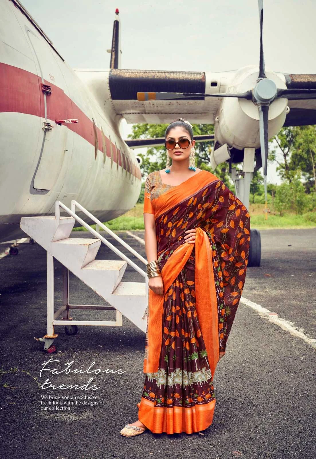 MUSLIN TASSAR Sarees wholesale COTTON - Ethnicaa thumbnail 17