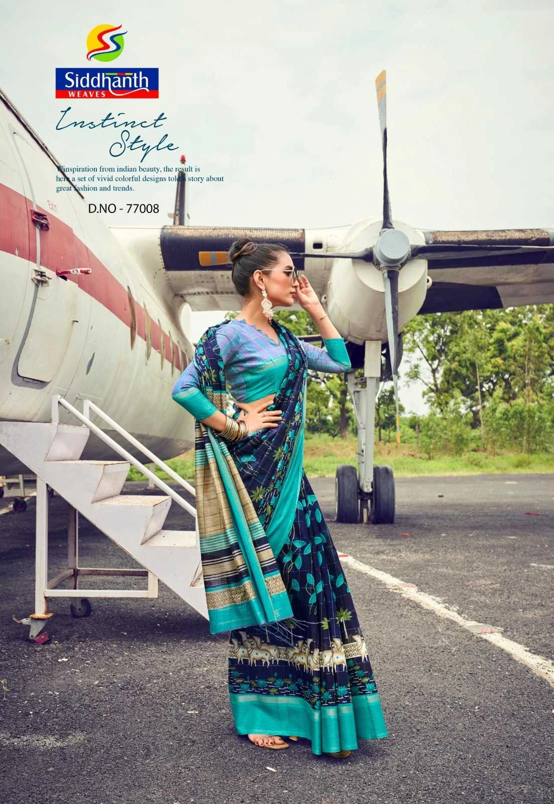 MUSLIN TASSAR Sarees wholesale COTTON - Ethnicaa thumbnail 9