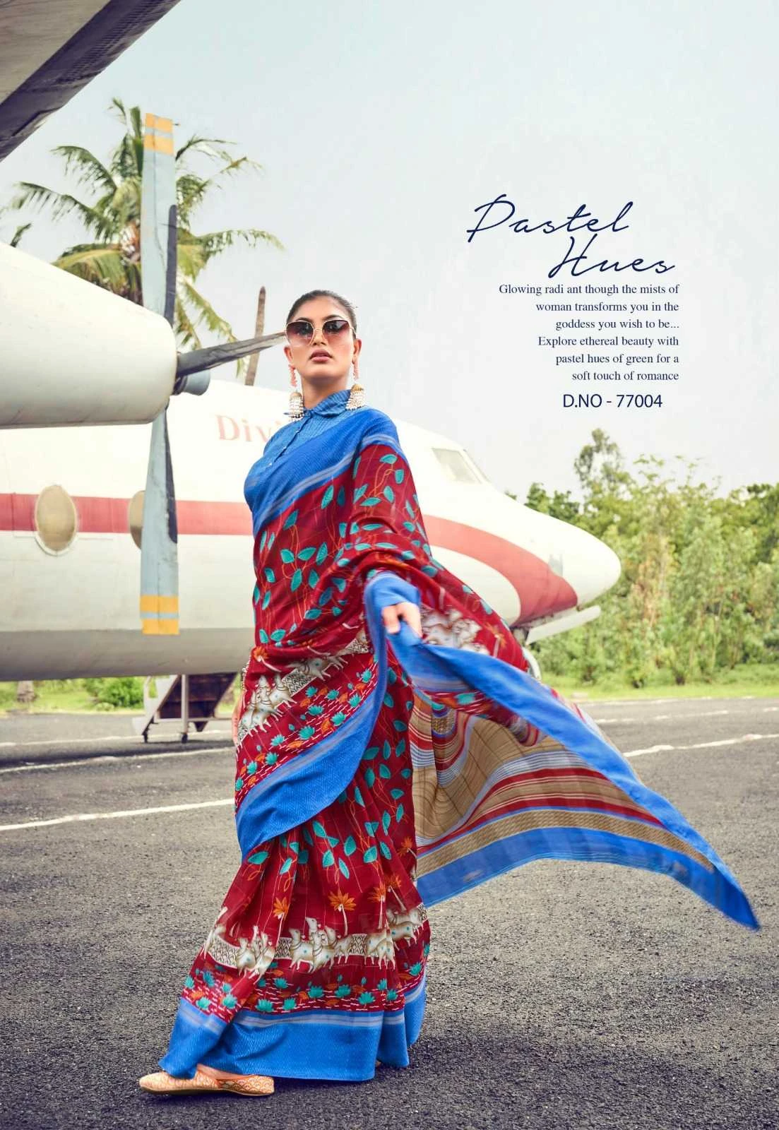 MUSLIN TASSAR Sarees wholesale COTTON - Ethnicaa thumbnail 5