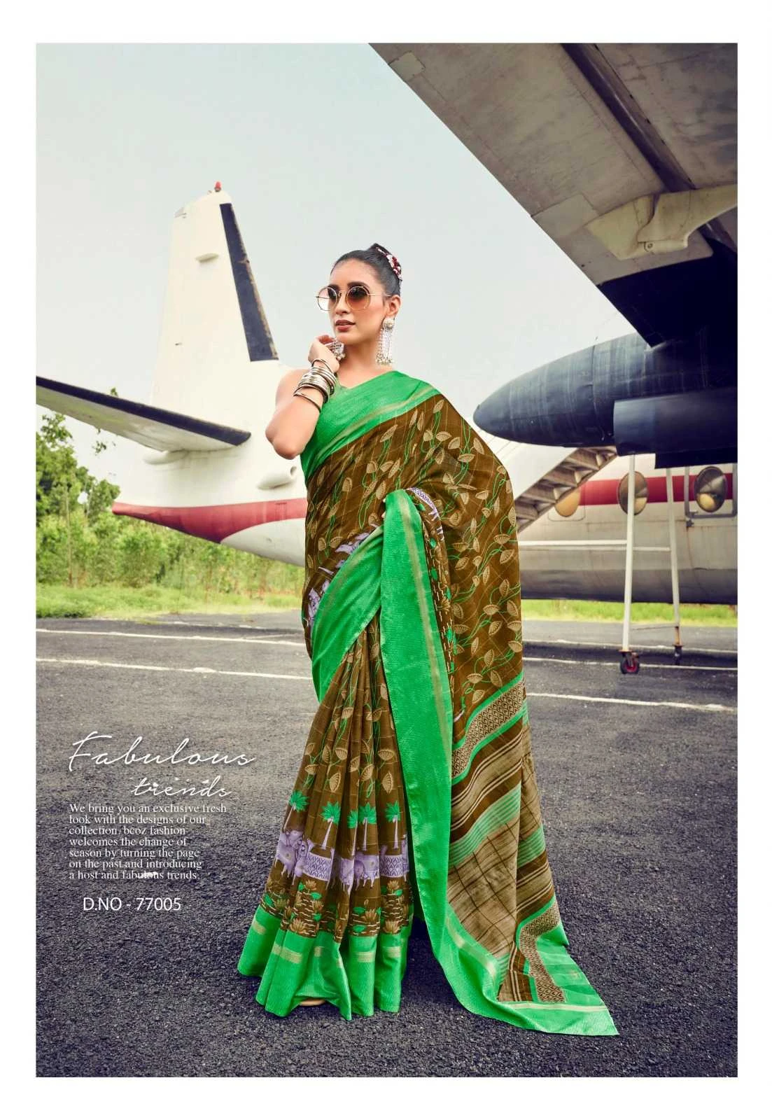 MUSLIN TASSAR Sarees wholesale COTTON - Ethnicaa thumbnail 6