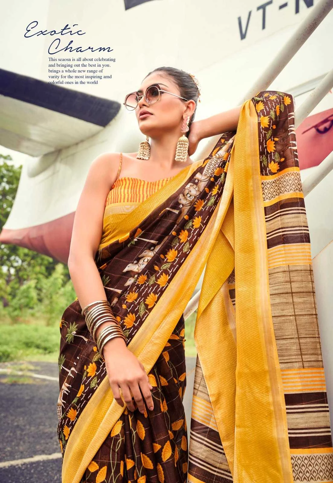 MUSLIN TASSAR Sarees wholesale COTTON - Ethnicaa thumbnail 14