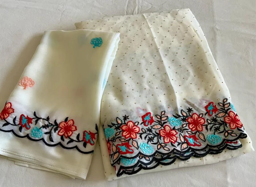 STAR GLAXY Sarees wholesale GEORGETTE - Ethnicaa