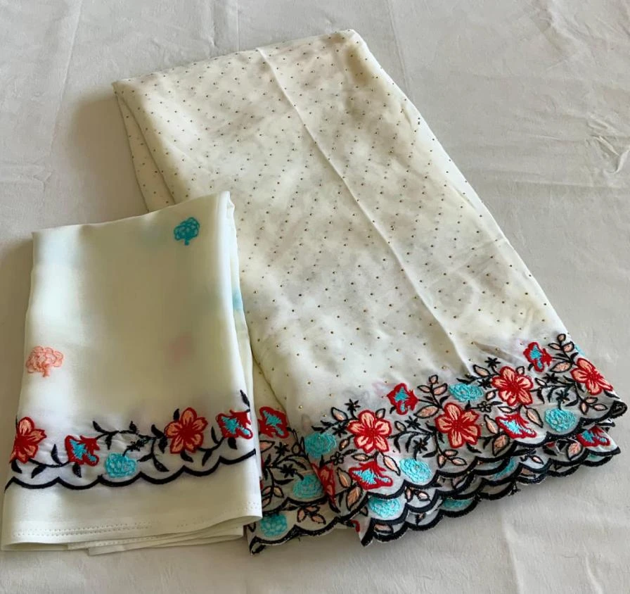 STAR GLAXY Sarees wholesale GEORGETTE - Ethnicaa thumbnail 4