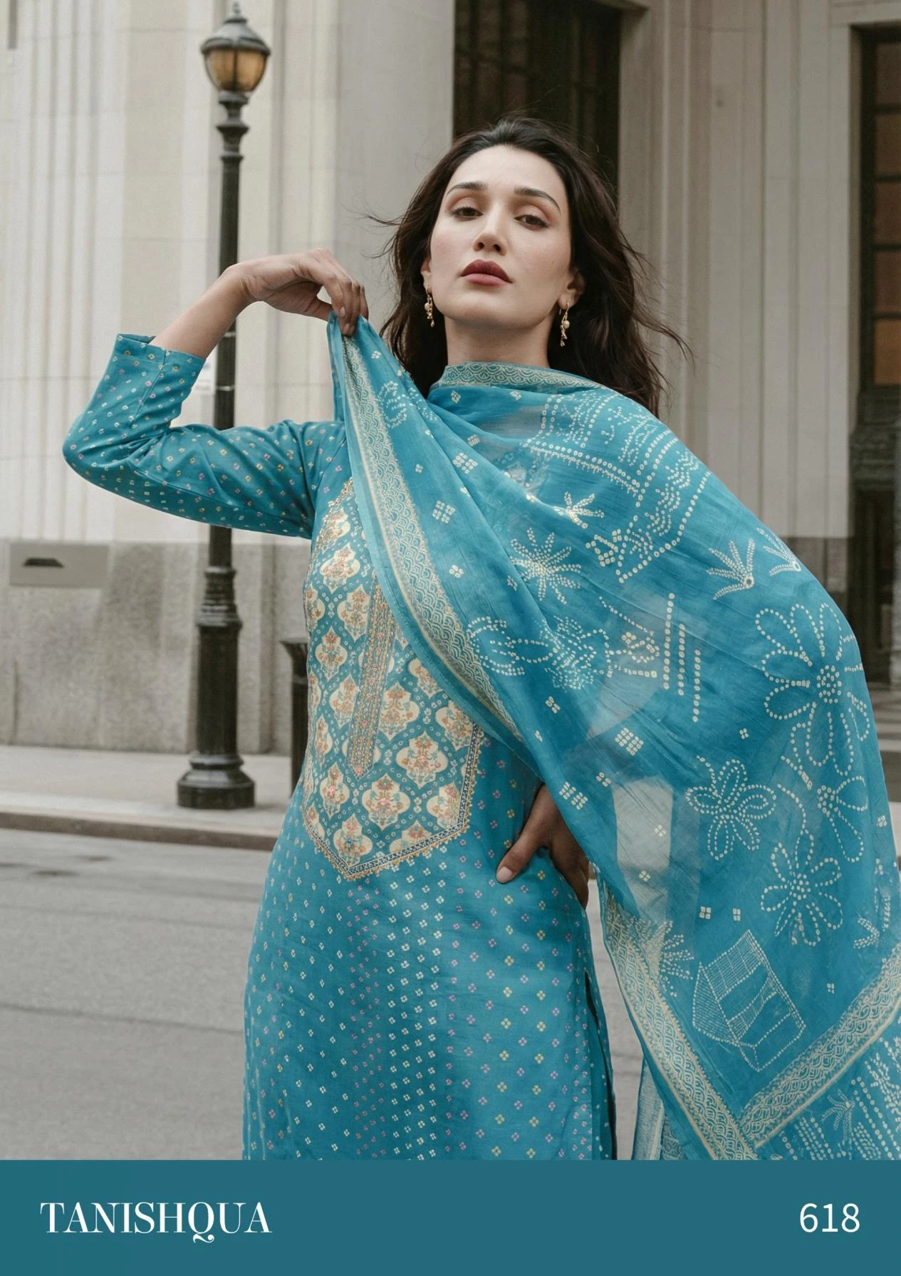 TANISHQUA in COTTON LAWN | Salwar Suits | Ethnicaa Wholesale thumbnail 15