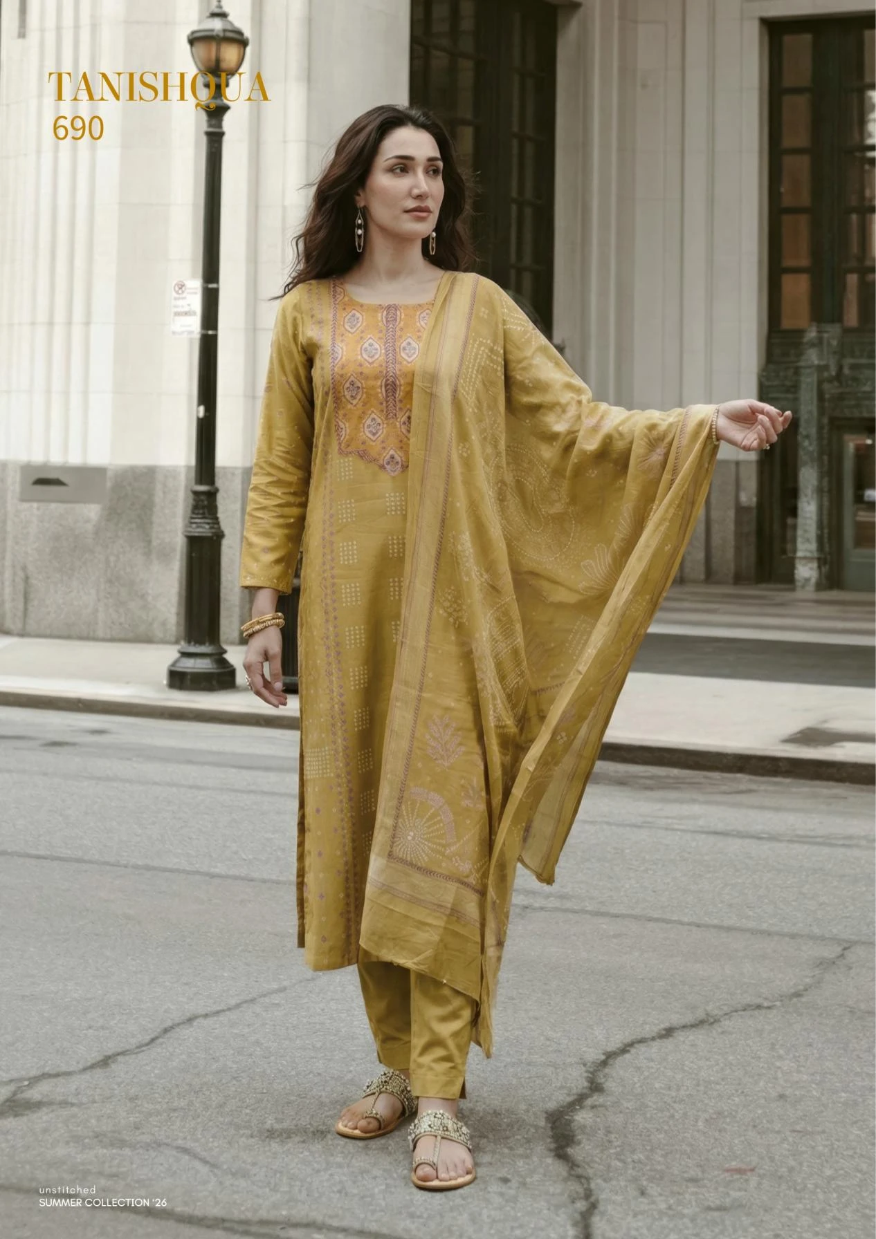 TANISHQUA in COTTON LAWN | Salwar Suits | Ethnicaa Wholesale thumbnail 6